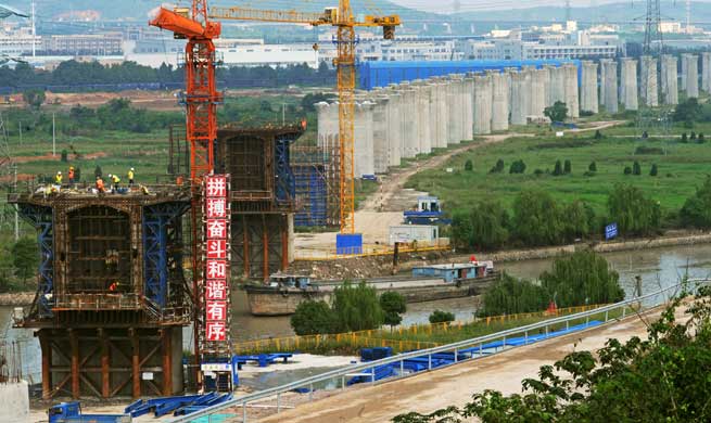 Railway linking Shangqiu, Hefei, Hangzhou under construction