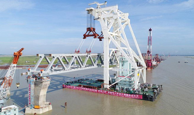 1st span of Bangladesh's largest Padma bridge successfully installed