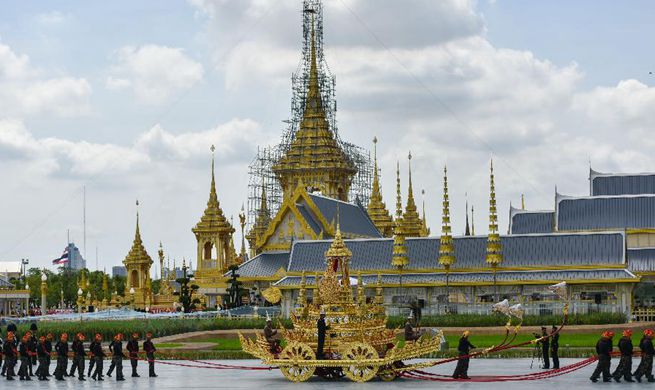 2nd rehearsal for funeral of late Thai King held in Bangkok