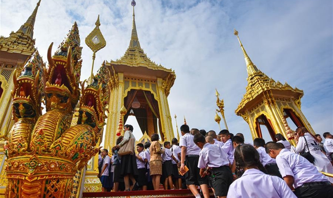 Late Thai king's crematorium scheduled to open from Nov. 2 to 30