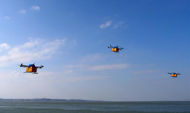 Chinese e-commerce giant Alibaba's drones deliver packages to islands
