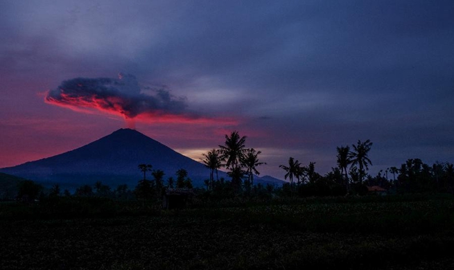 Mount Agung spews volcanic ash