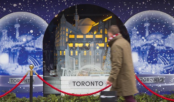 In pics: holiday window displays of Hudson's Bay in Toronto