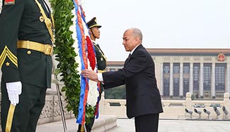 Cambodian King pays tribute to Monument to the People's Heroes