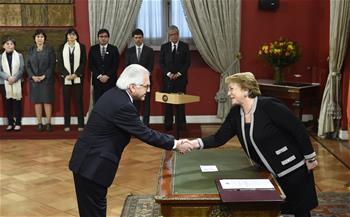 Chile's president congratulates new interior minister in Santiago
