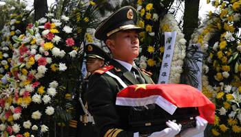 Chinese UN peacekeeping soldier buried in central China