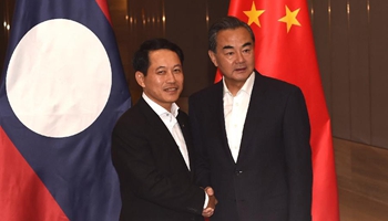 Chinese FM meets Lao counterpart to attend special China-ASEAN foreign ministers' meeting