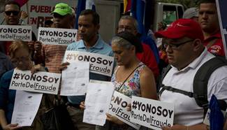 Demonstrators gather for march in Caracas, Venezuela