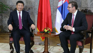President Xi meets Serbian PM, Parliament Speaker