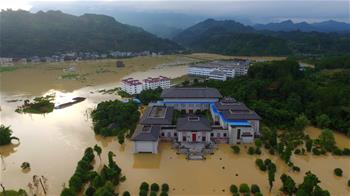 Flood forces over 3,000 residents to relocate in C China's county