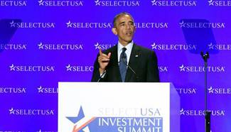 Obama arrives for SelectUSA Investment Summit in Washington D.C.