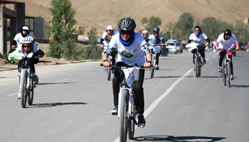 Cycling event saying "No" to illicit druges held in Afghanistan