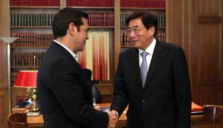 Senior CPC official meets with Greek PM in Athens