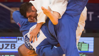 Michael Korrel wins gold of men's 100kg category at Judo Grand Prix