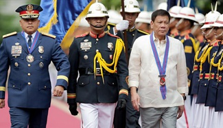 Rodrigo Duterte attends assumption of command ceremony of National Police chief