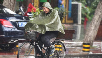 Red alert for rainstorms issued in China's Anhui