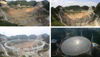 In pics: installation process of world's largest telescope in China