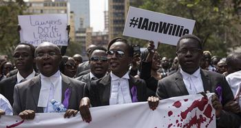 Over 5,000 Kenyan lawyers protest over killing of colleague