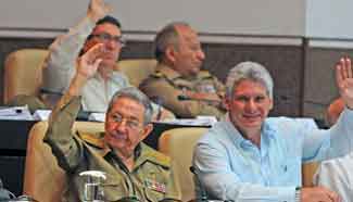 Cuban president, first vice president attend National Assembly session