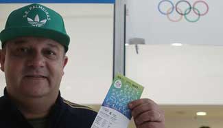 People buy tickets for Rio 2016 in Brazil