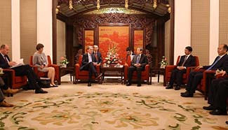Chinese vice premier meets British Chancellor of Exchequer in Beijing