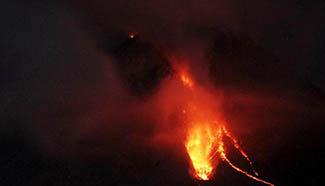 Mount Sinabung erupts in Indonesia
