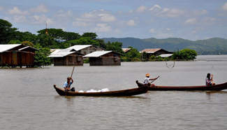 Rising water levels threaten certain ares in Myanmar