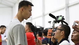 Chinese men's basketball team practises in Rio training session