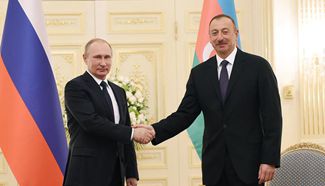 Putin arrives in Azerbaijan for trilateral summit