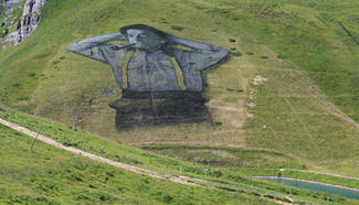 World's largest biodegradable painting seen in Switzerland