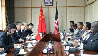 Visiting Chinese Foreign Minister Wang Yi meets President Kenyatta