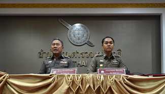 Press conference on bomb blasts held in Bangkok, Thailand
