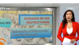Restructuring of SOEs controlled by central government