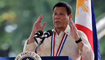 Philippine president speaks during commemoration of National Heroes Day