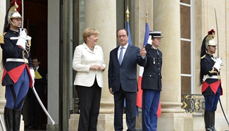 Hollande, Merkel urge EU to overcome Brexit-triggered difficulties
