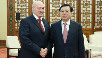 Top Chinese legislator meets Belarusian president in Beijing