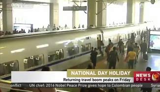 Returning travel boom of National Day holiday peaks on Friday