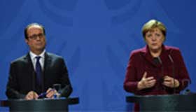 Hollande, Merkel slam Russia over Aleppo,leave door open for sanctions
