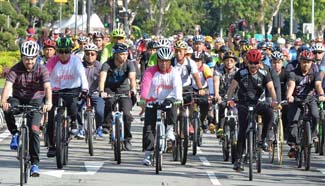 Brunei organizes bike ride to promote nationwide fitness