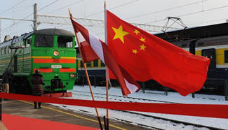 1st trans-Eurasia container train linking China, Latvia arrives in Riga