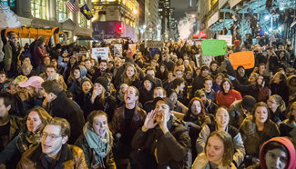 U.S. cities witness protest against Donald Trump's victory