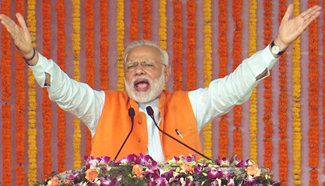 Modi makes attack on main opposition Congress party