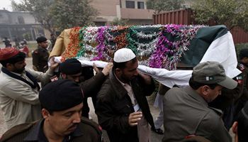 Funeral held for 3 security personnel killed in NW Pakistan blast