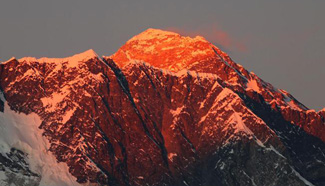 Scenery of Mount Qomolangma in Nepal