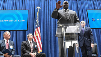 Shaquille O'Neal attends event in Washington D.C. as reserve police officer