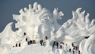 29th Harbin Sun Island Int'l Snow Sculpture Art Expo held in NE China