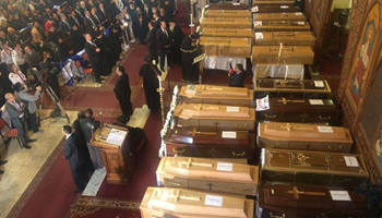 Funeral held for victims of Cairo cathedral bombing