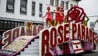 128th Rose Parade held on Colorado Boulevard in Pasadena, California
