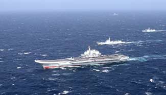 China aircraft carrier conducts drill in S. China Sea