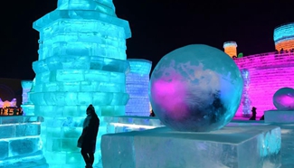 Inside Ice-Snow World park in Harbin, NE China